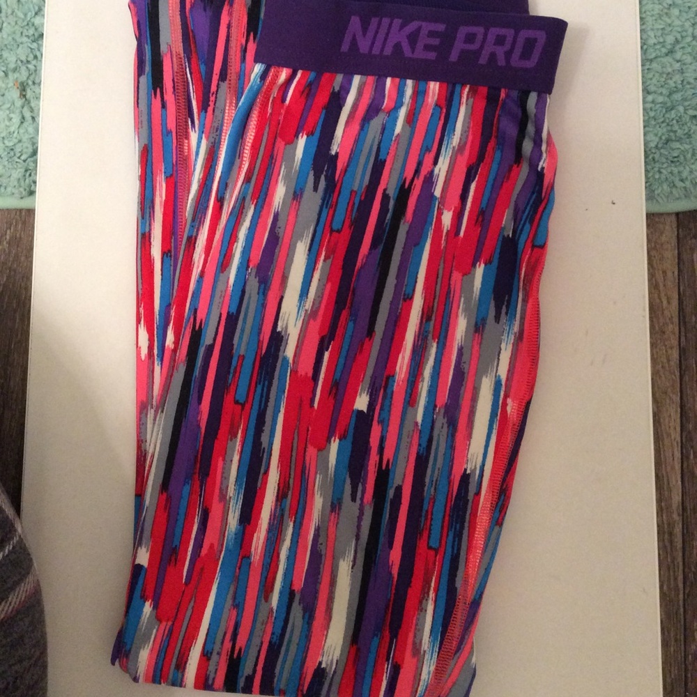 Multi Colored Nike Pro Leggings